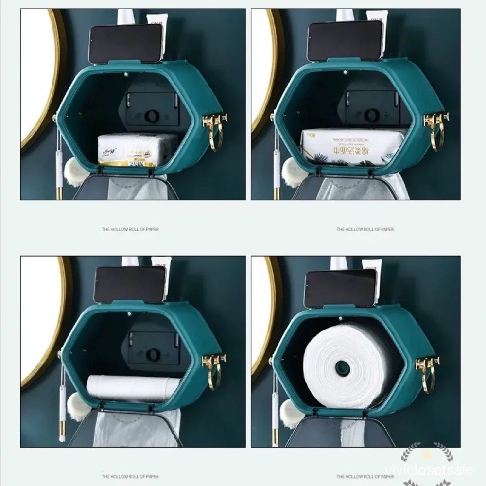 Cotton tissue holder wall mounted organizer hook wall shelf rack